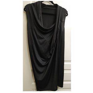 VERO MODA DRAPEY SLEEVELESS BLACK DRESS (US 8)
